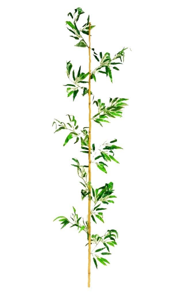 Yapay Bambu Sopası 10 Yapraklı 180 cm Yapay Çiçek Bambu Duvarı