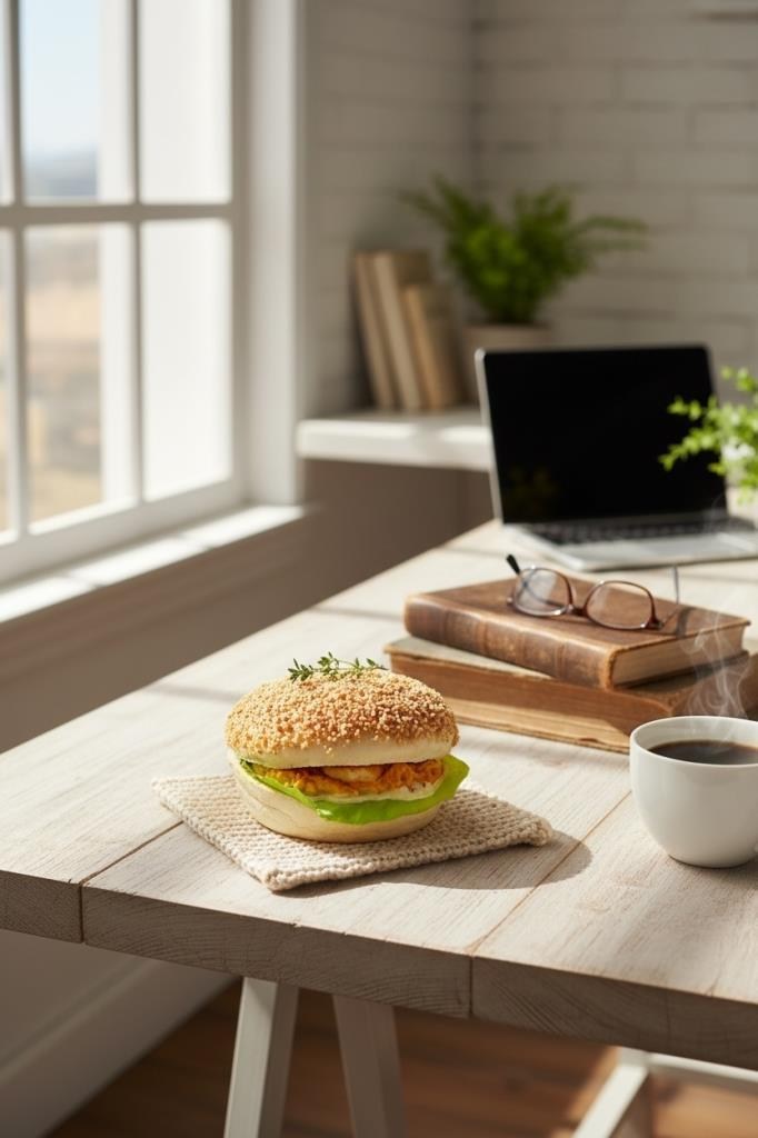 Yapay Burger Tavukburger Yumuşak Dokulu 10cm