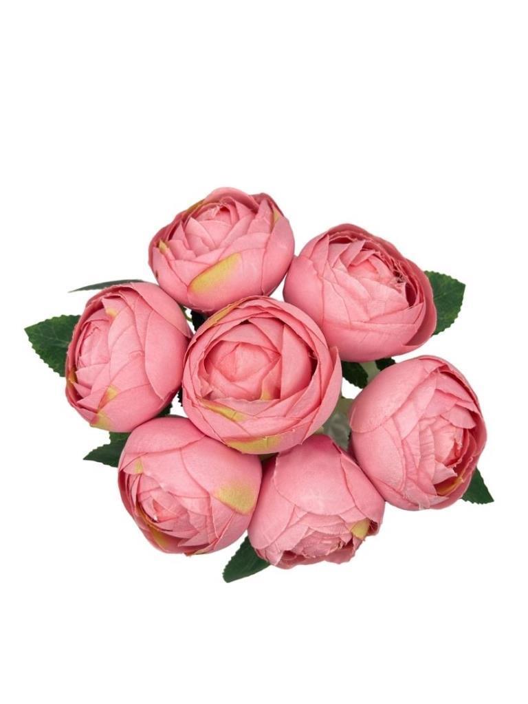 Yapay Çiçek 10lu Pembe Şakayık Demeti Erengül Gelin Buketi Çiçeği