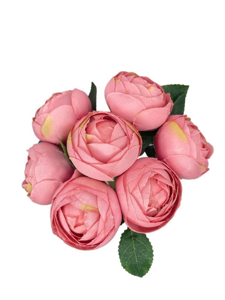 Yapay Çiçek 10lu Pembe Şakayık Demeti Erengül Gelin Buketi Çiçeği