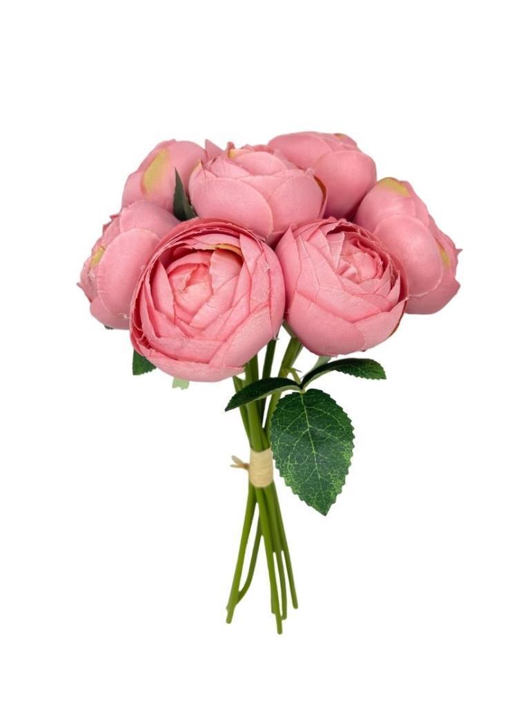 Yapay Çiçek 10lu Pembe Şakayık Demeti Erengül Gelin Buketi Çiçeği