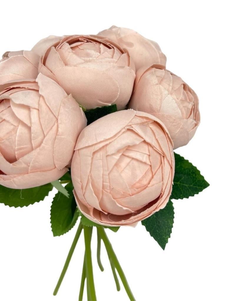 Yapay Çiçek 10lu Pudra Pembe Şakayık Demeti Erengül Gelin Buketi Çiçeği