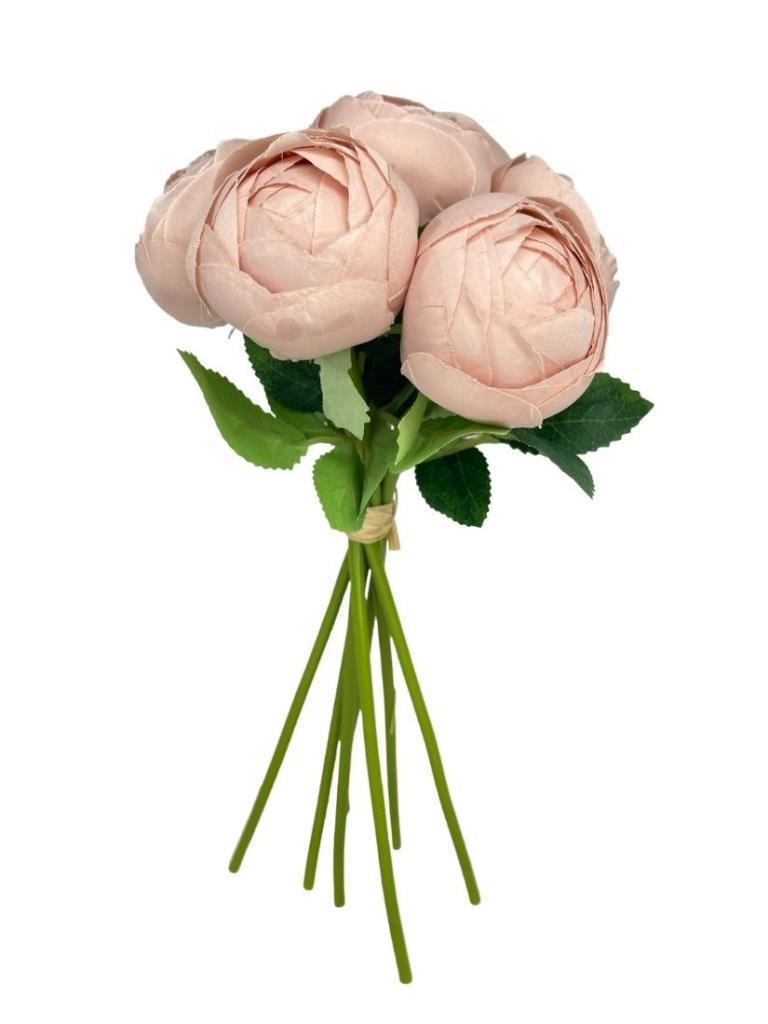 Yapay Çiçek 10lu Pudra Pembe Şakayık Demeti Erengül Gelin Buketi Çiçeği