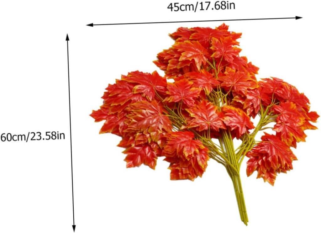 Yapay Çiçek 12 Li Set Sonbahar Hazan Çınar Yaprağı Yapay Ağaç Yaprağı