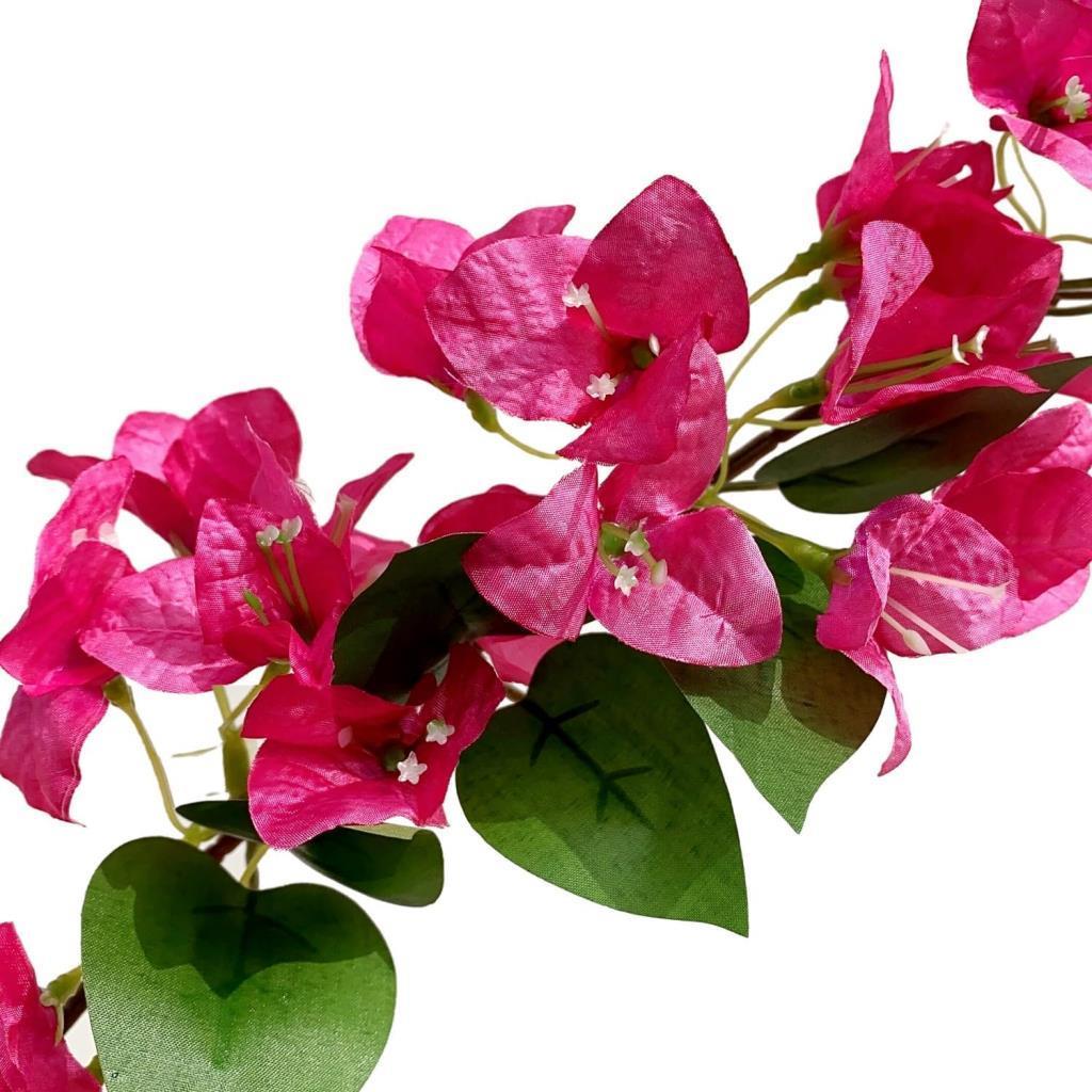 Yapay Çiçek 3Dal Begonvil Çiçeği Fuşya 80cm Tek Dal Bodrum Çiçeği Sarkan Çiçek