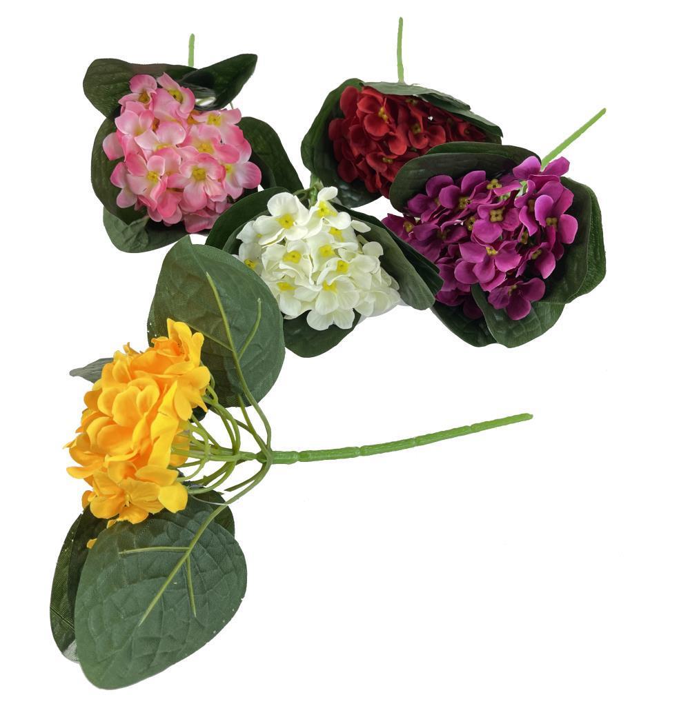Yapay Çiçek 5 Adet Menekşe Karışık Renkli 