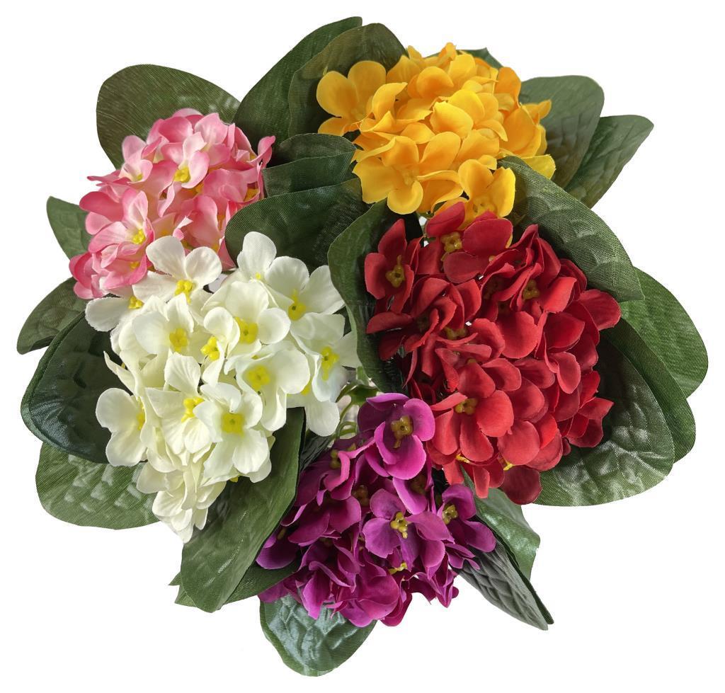 Yapay Çiçek 5 Adet Menekşe Karışık Renkli 