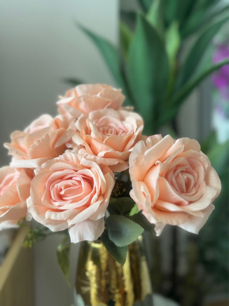 Yapay Çiçek 7li Gül Demeti 40*30cm 1.Kalite Büyükboy YAVRUAĞZI