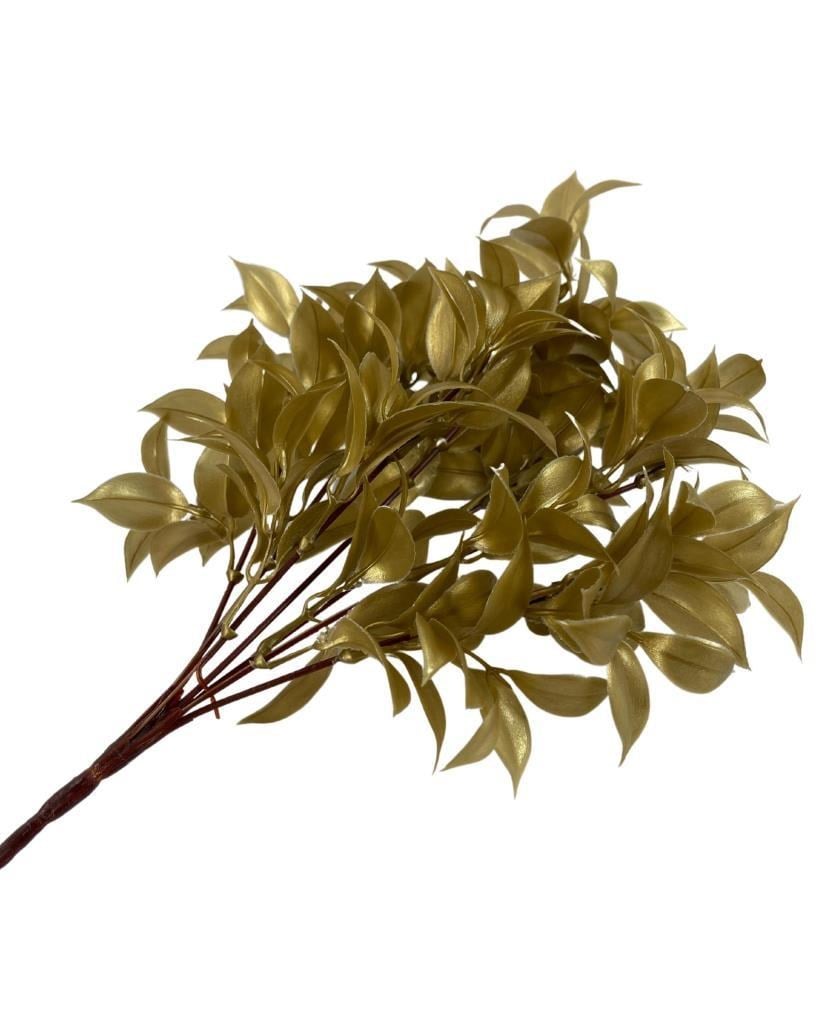 Yapay Çiçek Altın Gold Limon Yaprağı Demet Şimşir Demeti Garnitür Aradal Dekoratif Yapay Bitki