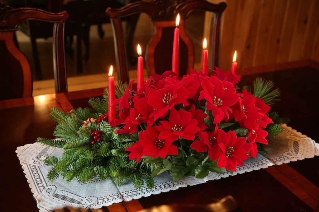 Yapay Çiçek Atatürk Çiçeği Kırmızı Demet Kadife Dokulu Christmas Flower 