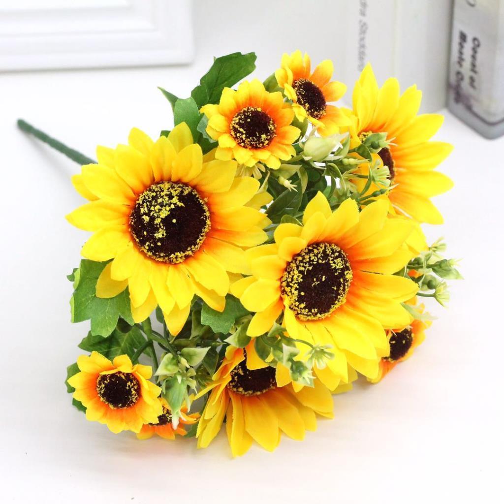 Yapay Çiçek Ay Çiçeği Büyük Demet Cipsolu 