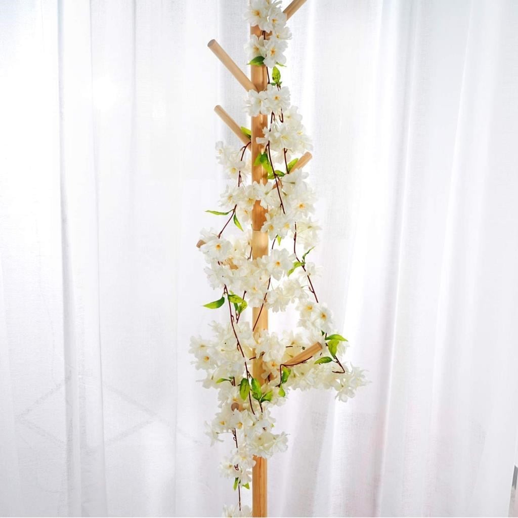 Yapay Çiçek Bahardalı 180cm Dolanabilen Model Japon Kiraz Çiçeği Beyaz
