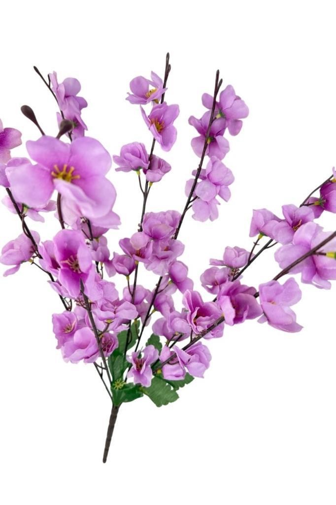 Yapay Çiçek Bahardalı Japon Kiraz Çiçeği 7 Dallı 57cm LİLA