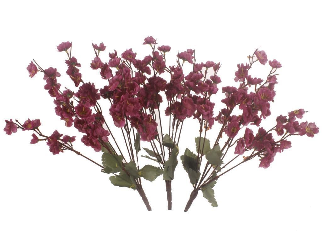 Yapay Çiçek Bahardalı Japon Kiraz Çiçeği 9 Dallı 40cm Mor
