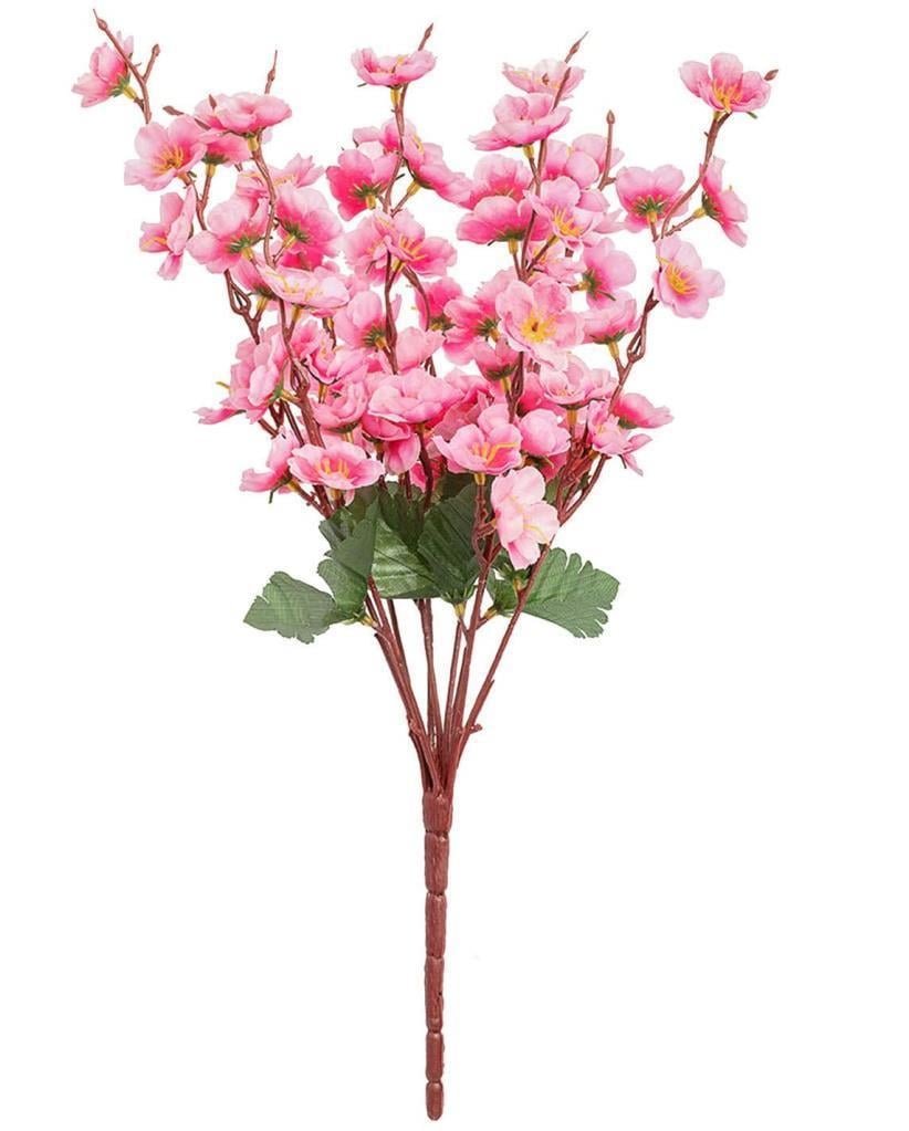 Yapay Çiçek Bahardalı Japon Kiraz Çiçeği 9 Dallı 40cm Pambe Açık