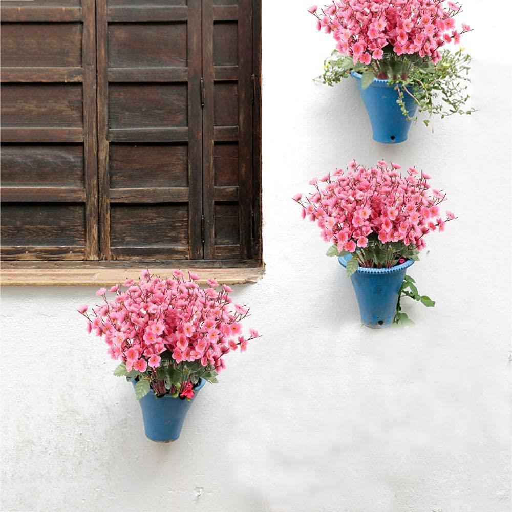 Yapay Çiçek Bahardalı Japon Kiraz Çiçeği 9 Dallı 35cm Pembe 3 Demet