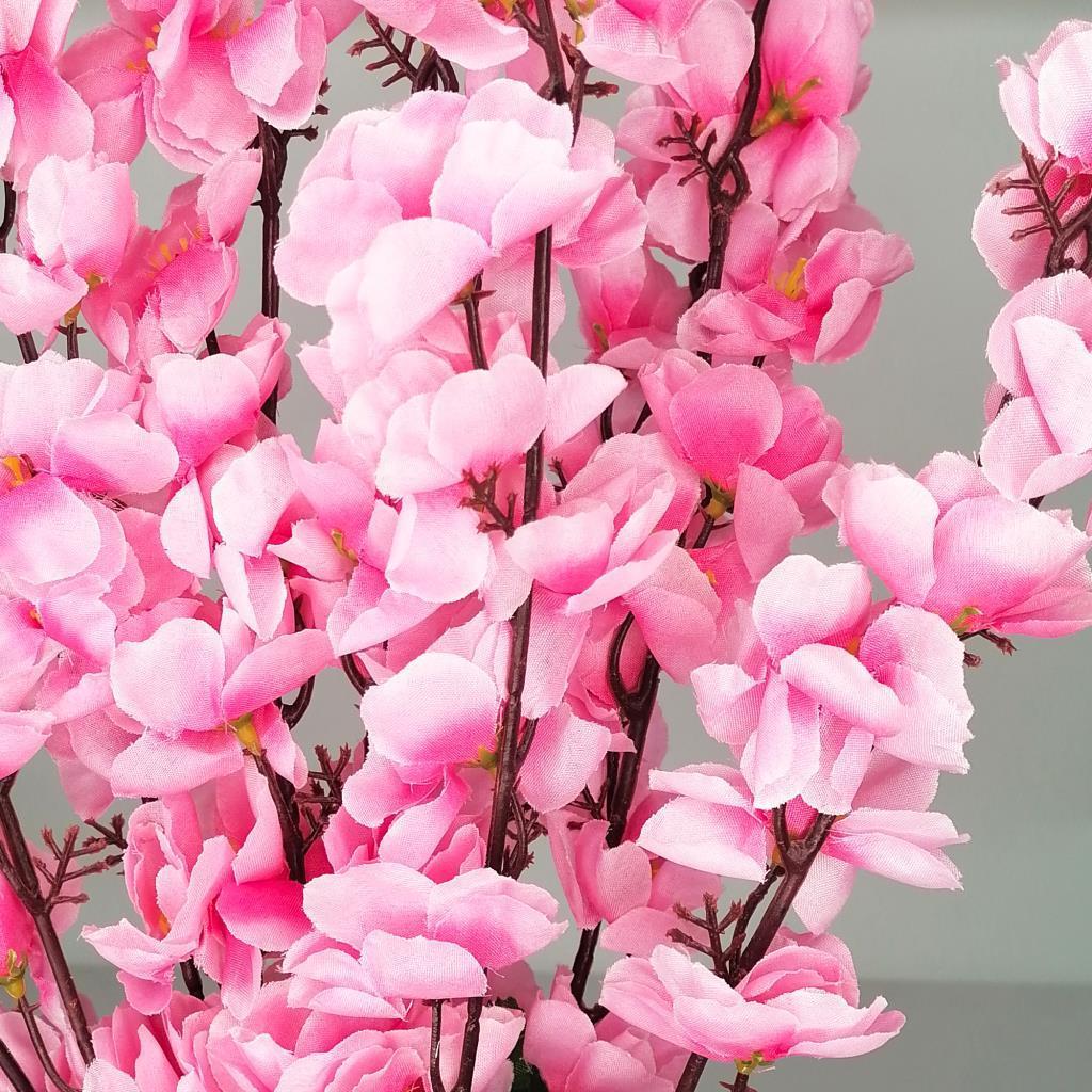 Yapay Çiçek Bahardalı Japon Kiraz Çiçeği 7 Dallı 57cm Pembe