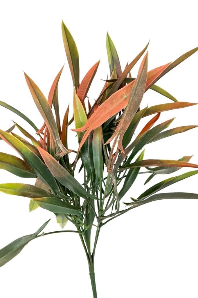 Yapay Çiçek Bambu Grass Turuncu 40cm Demet Garnitür Aradal Dekoratif Yapay Bitki