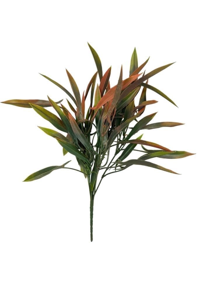 Yapay Çiçek Bambu Grass Turuncu 40cm Demet Garnitür Aradal Dekoratif Yapay Bitki