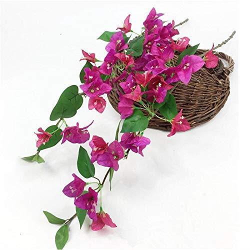 Yapay Çiçek Begonvil Çiçeği Fuşya 80cm Tek Dal Bodrum Çiçeği  Sarkan Çiçek
