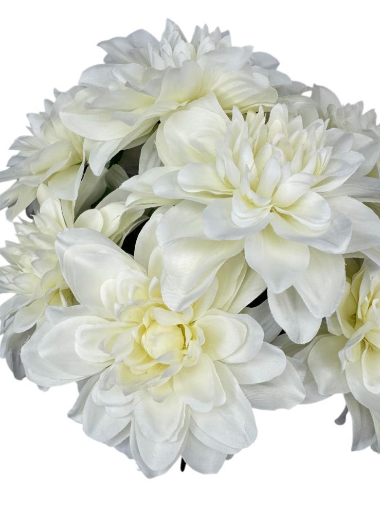 Yapay Çiçek Beyaz 7li Yıldız Çiçeği Demeti 40*30cm