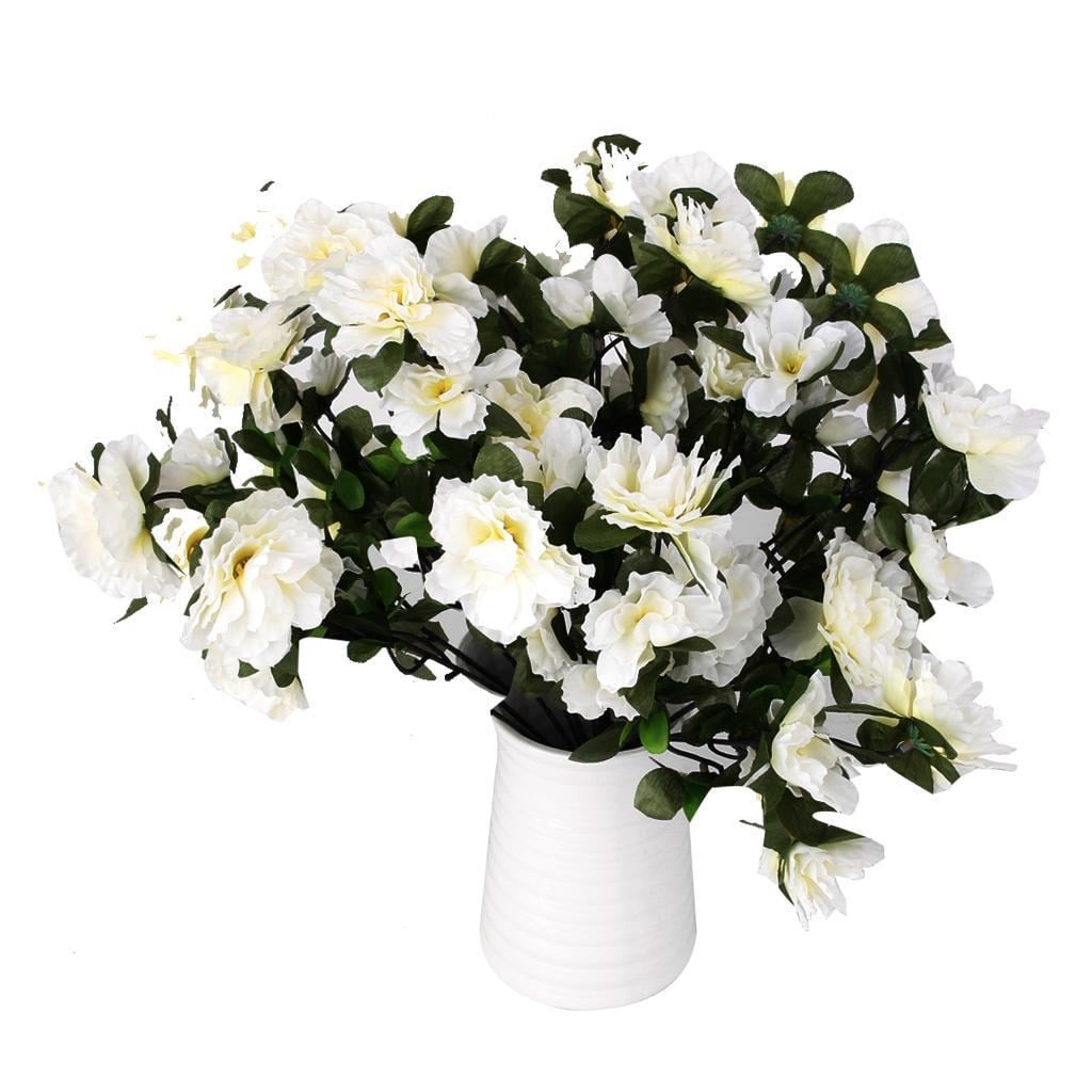 Yapay Çiçek Beyaz Açelya Demeti 7 Dallı 33*20cm