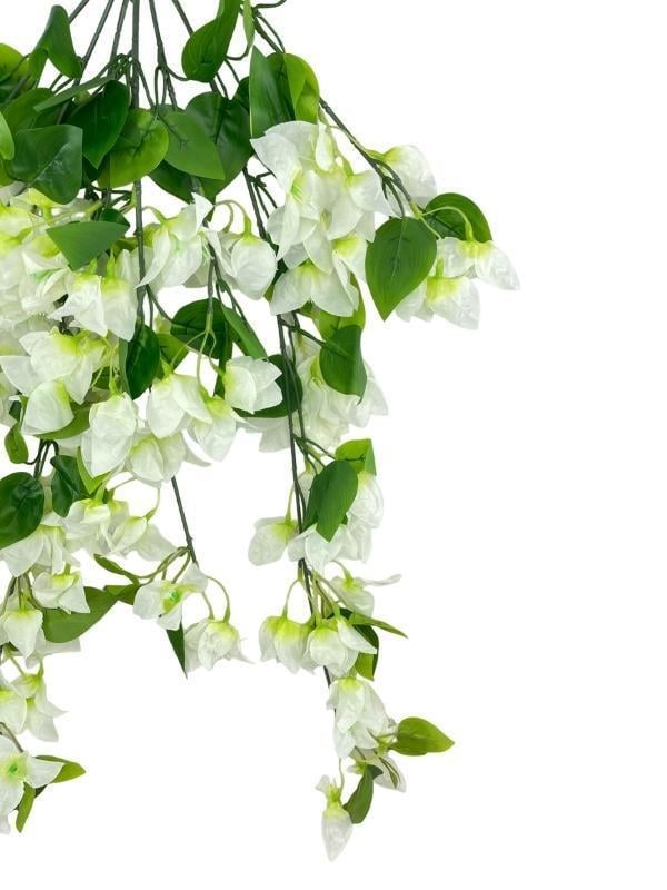 Yapay Çiçek Beyaz Begonvil Çiçeği 8Dallı 70cm Sarkan Çiçek
