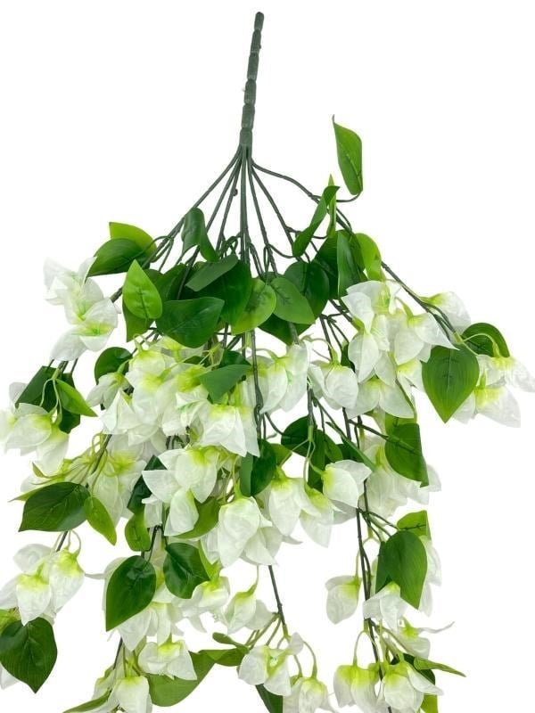 Yapay Çiçek Beyaz Begonvil Çiçeği 8Dallı 70cm Sarkan Çiçek