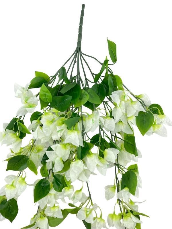 Yapay Çiçek Beyaz Begonvil Çiçeği 8Dallı 70cm Sarkan Çiçek