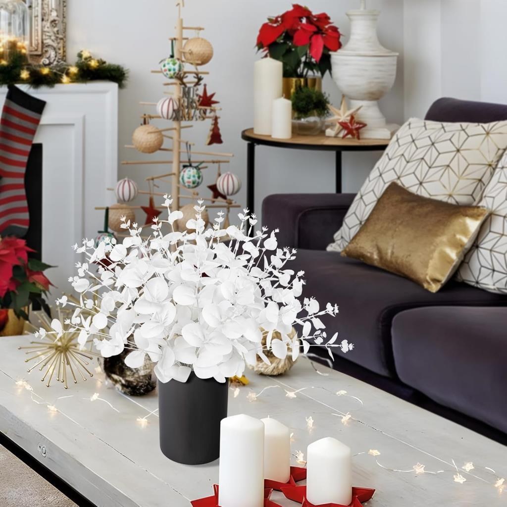 Yapay Çiçek Beyaz Okaliptus Aradal Arajman Çiçeği Eucalyptus