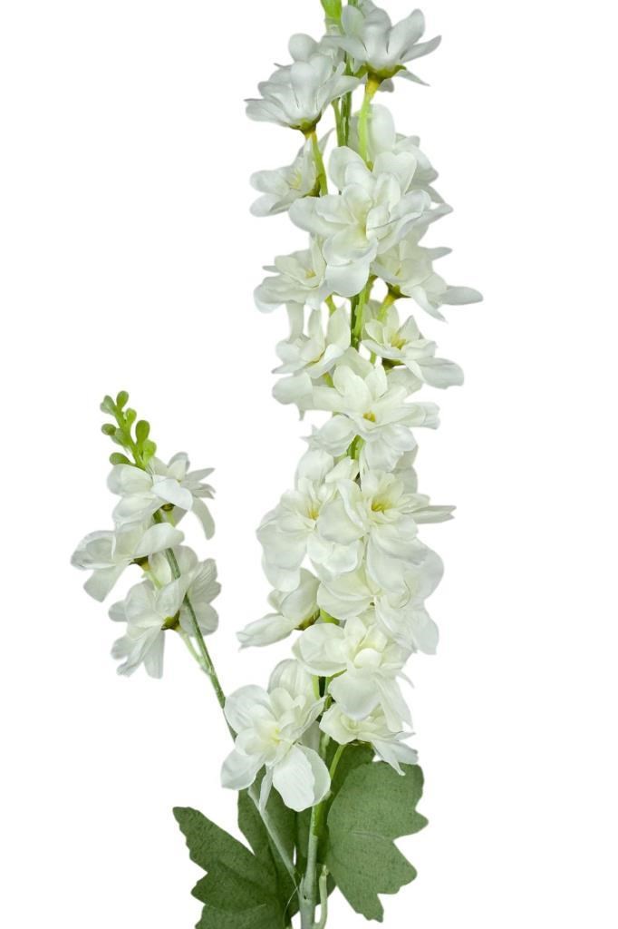 Yapay Çiçek Beyaz Sümbül Tek Dal Tomurcuklu 85*15cm Kumaş Çiçek Uzun Dal