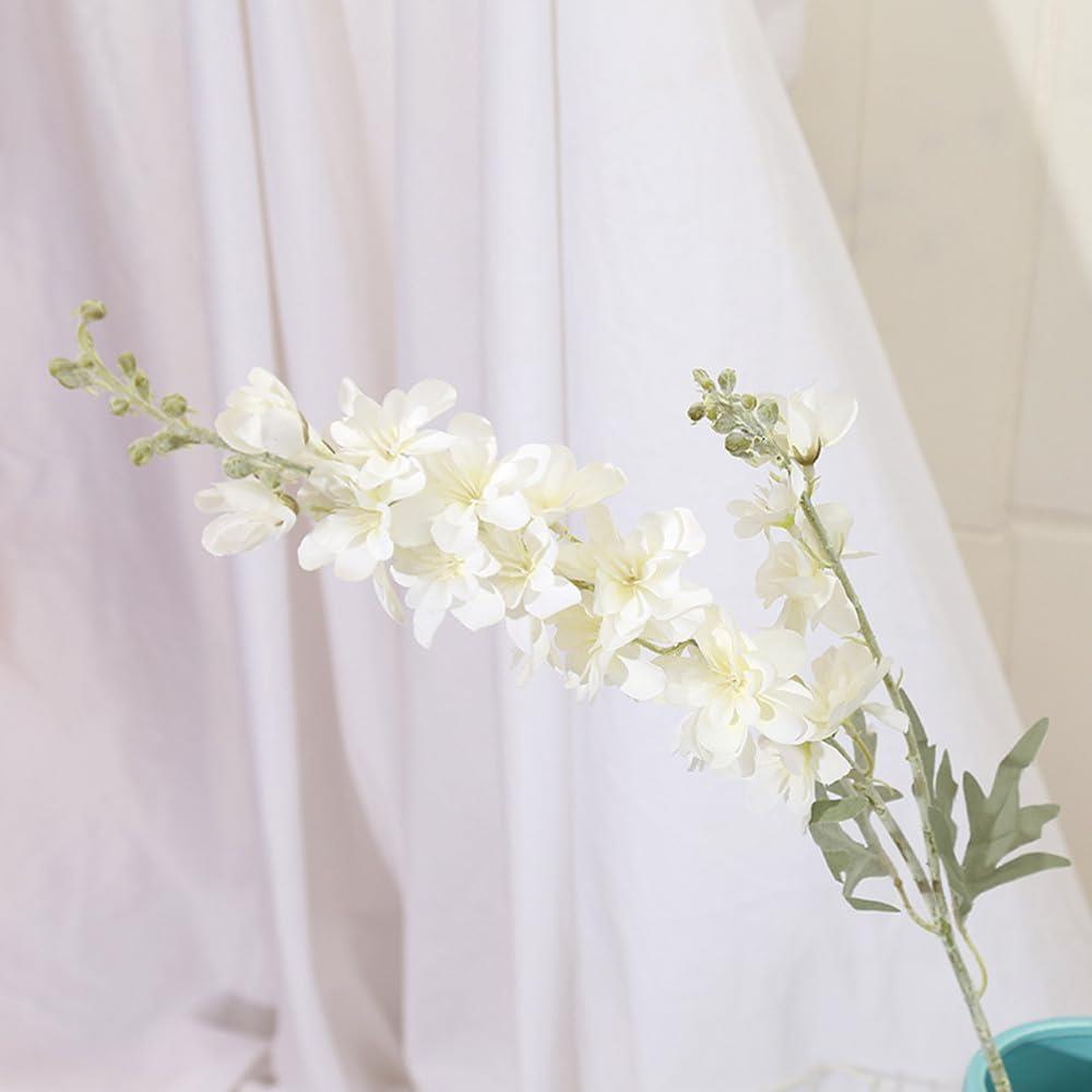 Yapay Çiçek Beyaz Sümbül Tek Dal Tomurcuklu 85*15cm Kumaş Çiçek Uzun Dal
