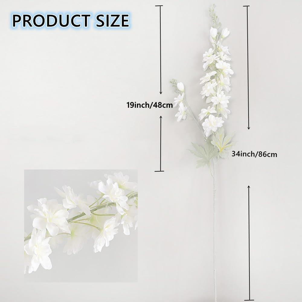 Yapay Çiçek Beyaz Sümbül Tek Dal Tomurcuklu 85*15cm Kumaş Çiçek Uzun Dal