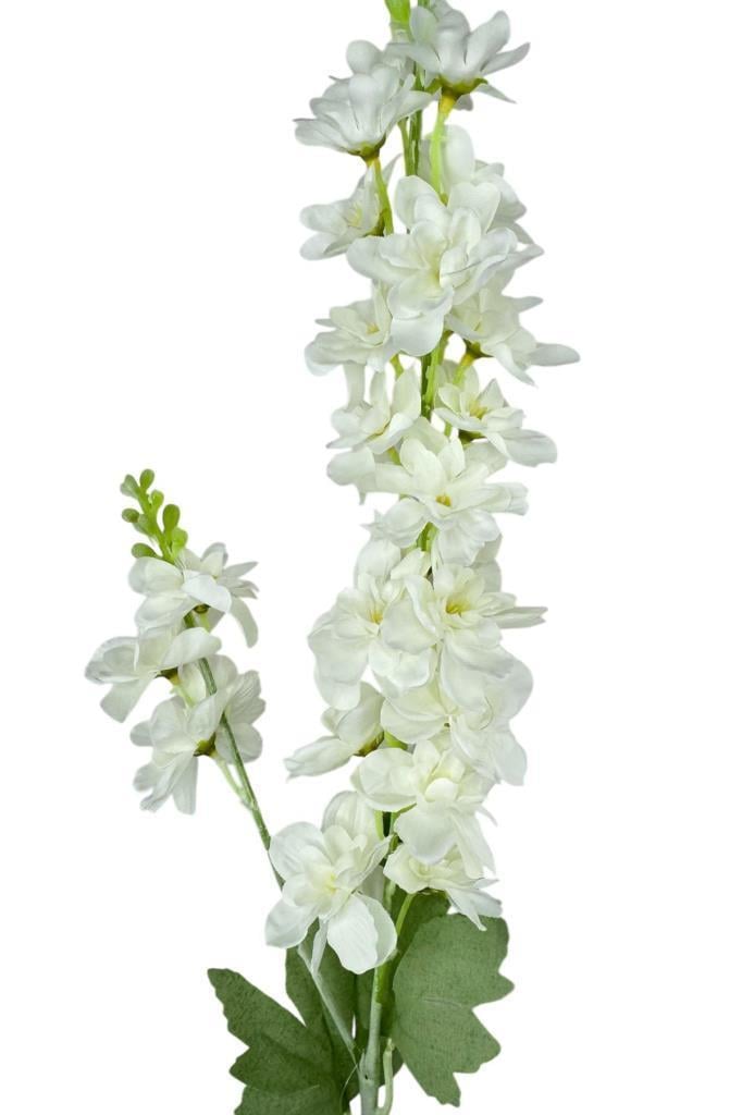 Yapay Çiçek Beyaz Sümbül Tek Dal Tomurcuklu 85*15cm Kumaş Çiçek Uzun Dal