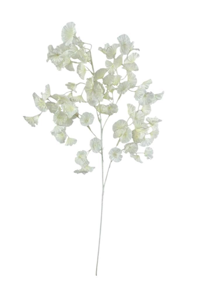 Yapay Çiçek Beyaz Zambak Tek Dal 90*35cm Kumaş Çiçek Uzun Dal