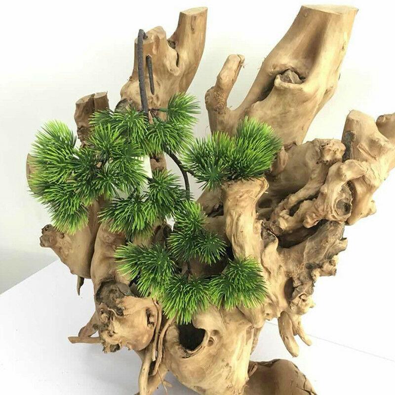 Yapay Çiçek Bonzai Dalı Çam İğneli Bonsai Yaprakları Dekoratif Yapay Bitki