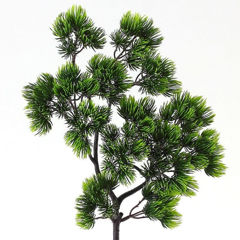 Yapay Çiçek Bonzai Dalı Çam İğneli Bonsai Yaprakları Dekoratif Yapay Bitki