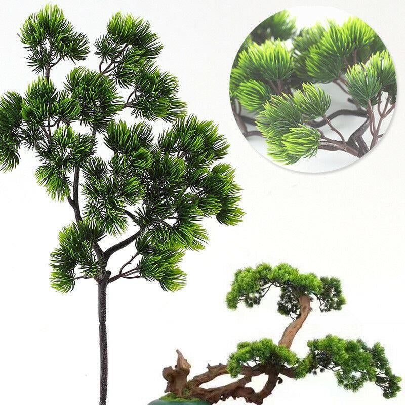 Yapay Çiçek Bonzai Dalı Çam İğneli Bonsai Yaprakları Dekoratif Yapay Bitki