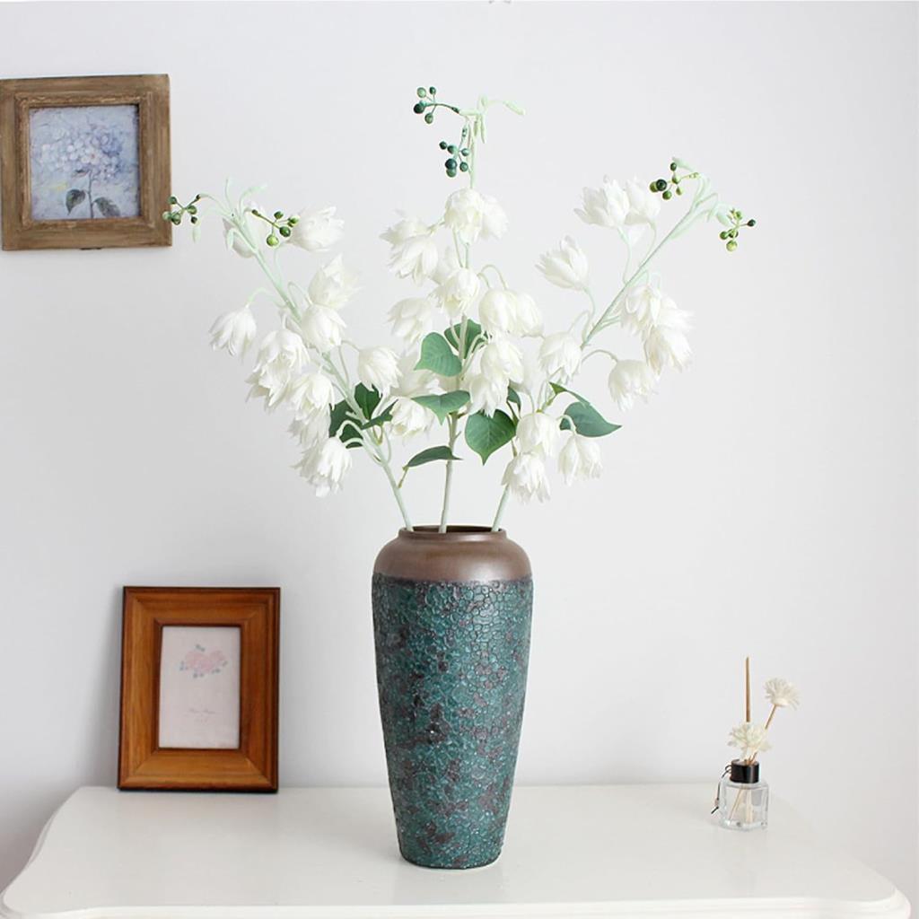 Yapay Çiçek Çan Çiçeği Beyaz 85cm Tek Dal Kumaş Çiçek Uzun Dal