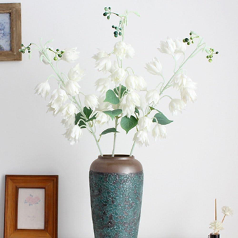 Yapay Çiçek Çan Çiçeği Beyaz 85cm Tek Dal Kumaş Çiçek Uzun Dal