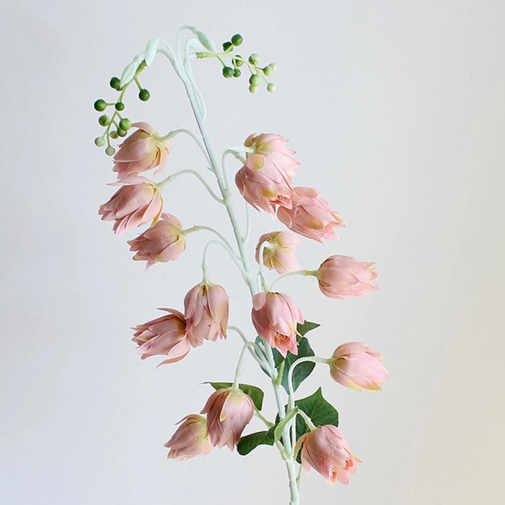 Yapay Çiçek Çan Çiçeği Gülkurusu 85cm Tek Dal Kumaş Çiçek Uzun Dal