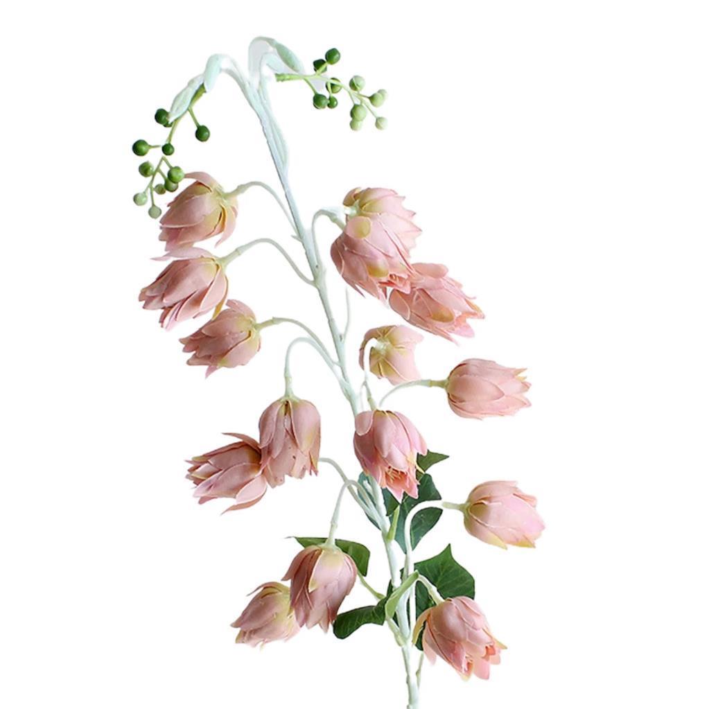 Yapay Çiçek Çan Çiçeği Gülkurusu 85cm Tek Dal Kumaş Çiçek Uzun Dal