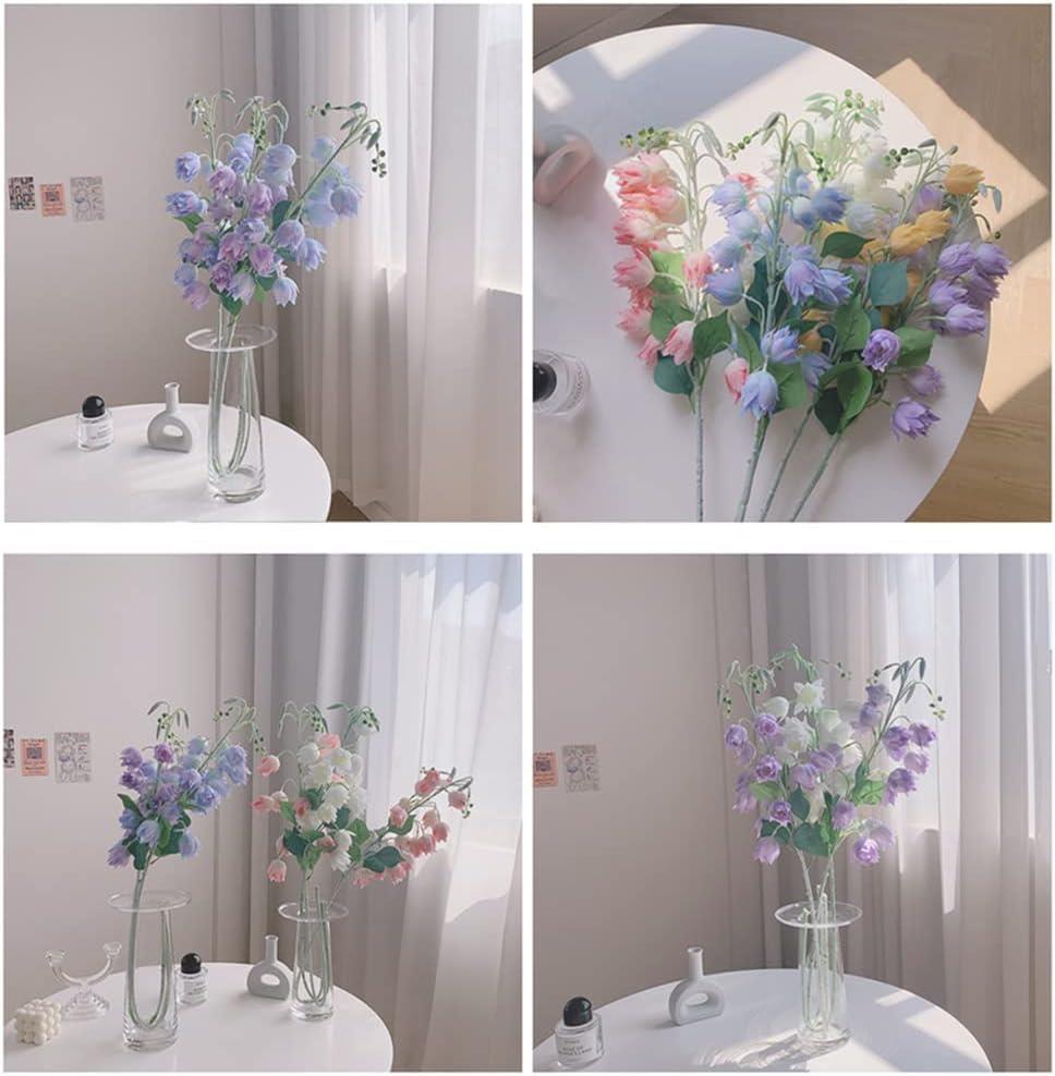 Yapay Çiçek Çan Çiçeği Mavi 85cm Tek Dal Kumaş Çiçek Uzun Dal