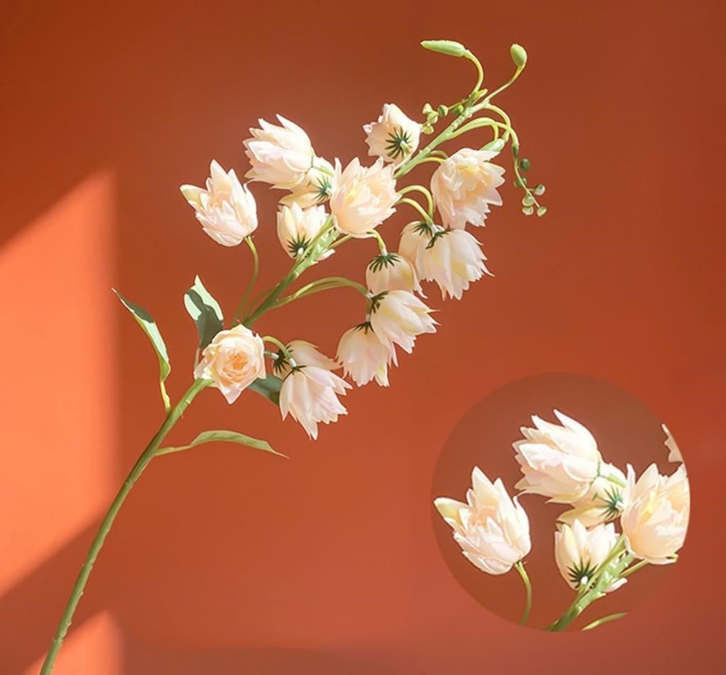 Yapay Çiçek Çan Çiçeği Yavruağzı 85cm Tek Dal Kumaş Çiçek Uzun Dal