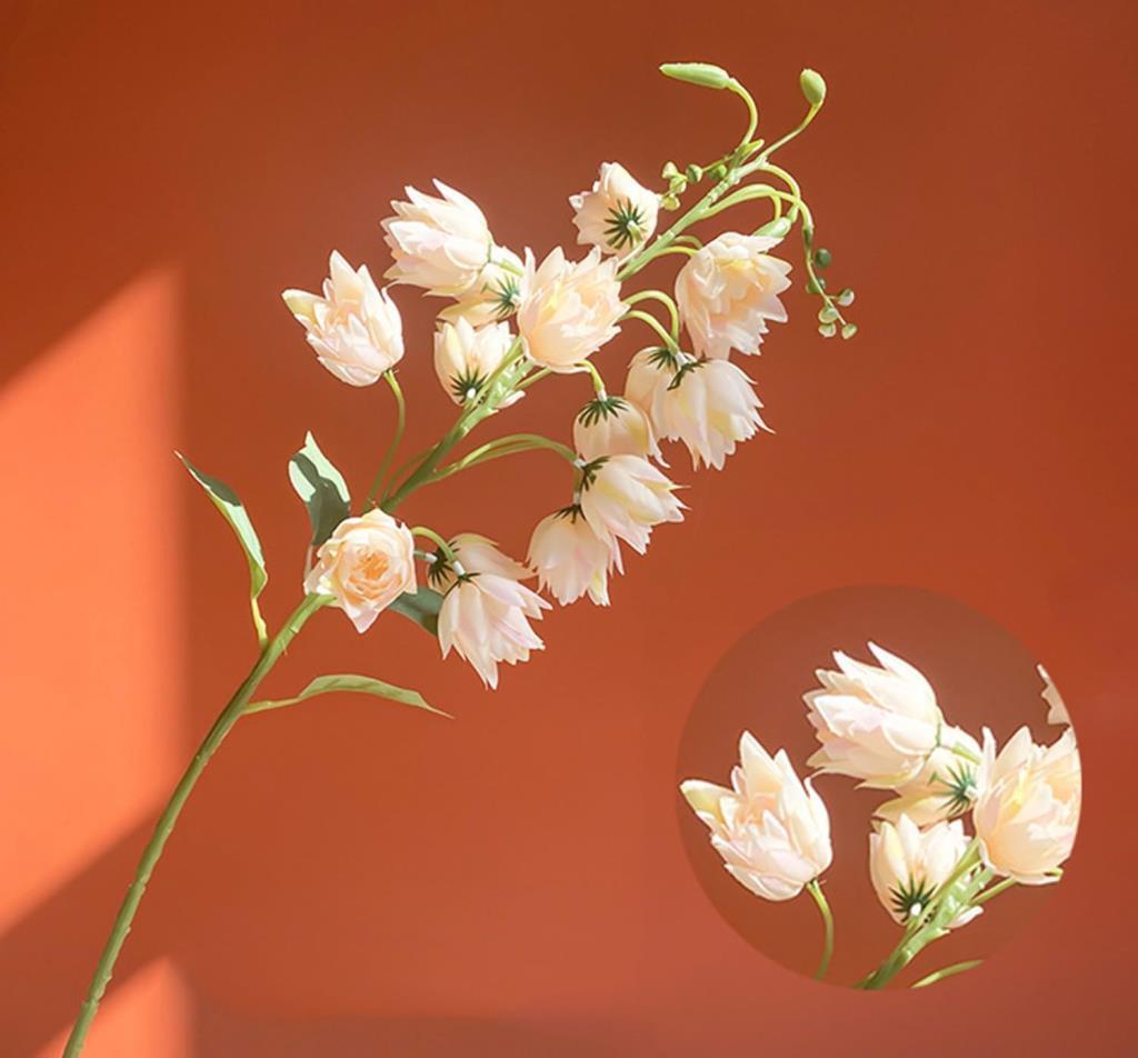 Yapay Çiçek Çan Çiçeği Yavruağzı 85cm Tek Dal Kumaş Çiçek Uzun Dal