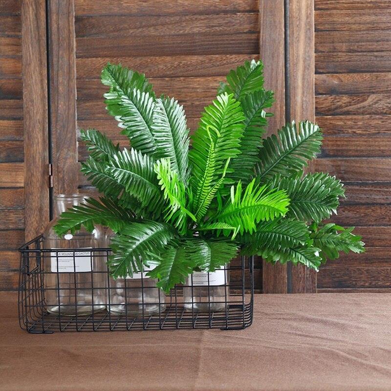 Yapay Çiçek Cycas Aşk Merdiveni Eğrelti Otu Sıkas Bitkisi 18 Yaprak 40*50 cm Yapay Bitki