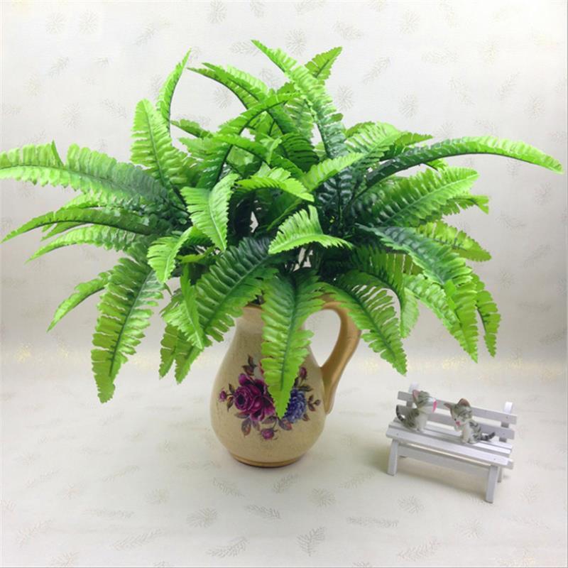 Yapay Çiçek Cycas Aşk Merdiveni Eğrelti Otu Sıkas Bitkisi  7 Dal 21 Yaprak 40*30cm Yapay Bitki