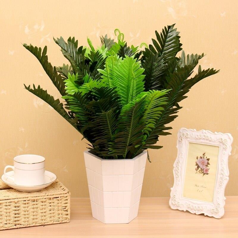 Yapay Çiçek Cycas Aşk Merdiveni Eğrelti Otu Sıkas Bitkisi 18 Yaprak 40*50 cm Yapay Bitki