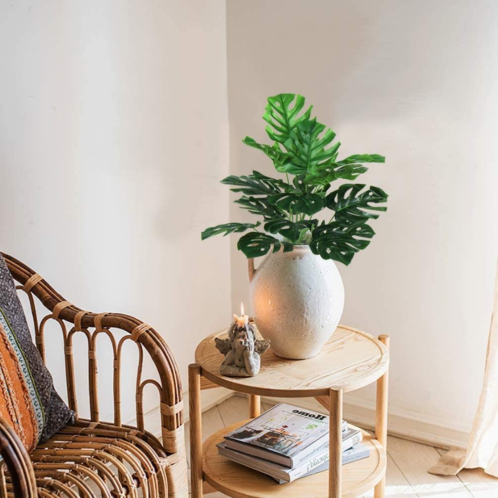 Yapay Çiçek Demet Monstera 18 Dal 60 cm Salon Çiçeği Yapay Bitki