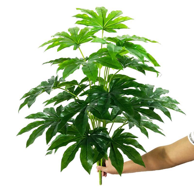 Yapay Çiçek Demet Şeflera Bitkisi 18Dal 75cm Salon Çiçeği Yapay Bitki Pachira Macrocarpa